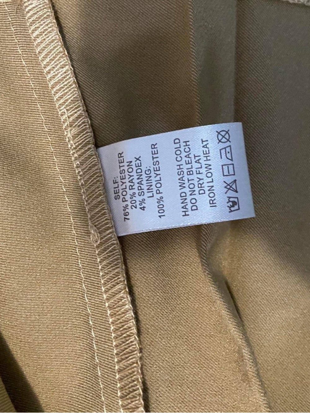 NWT Anthropologie Maeve Strapless Pleated Beige Mini Dress - Picture 8 of 8